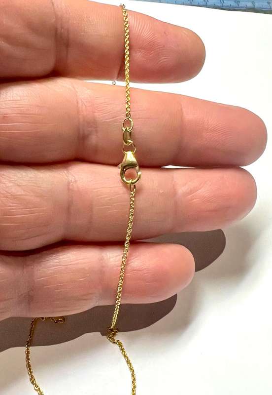 18 k / 18 carat solid Yellow Gold,Tiffany link necklace ---------  Cm50 long