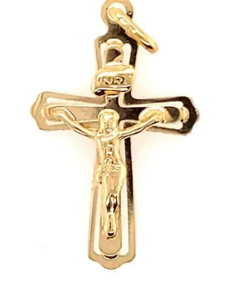 9k solid 9 carat Gold -Imported Crucifix- 34 mm long