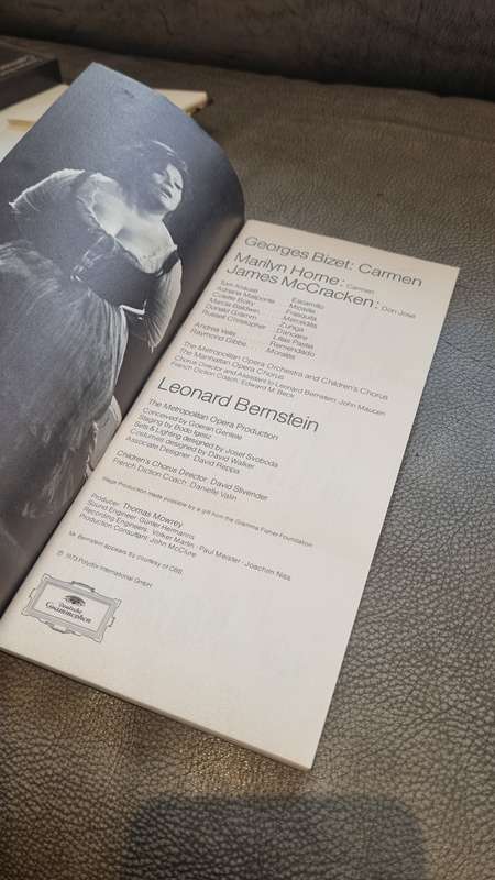 Carmen by Bizet with Leonard Bernstein and Metropolitan Opera, Marilyn Horne.  DG 3 Tape Box Set !