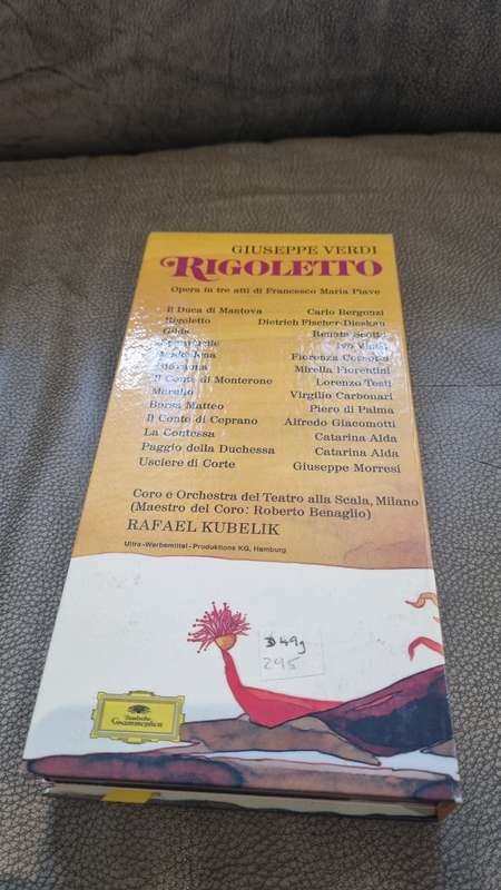 RIGOLETTO by Verdi with Orchestra del Teatro all Scala Milano and Kubelik.  DG 3 Tape Box Set !
