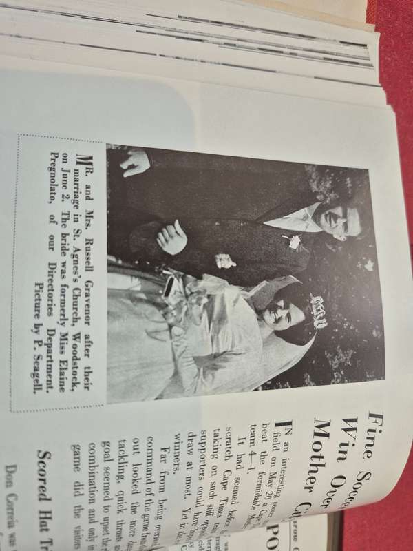 Talk of the Times. 1956 to 1962. In house magazine of the Cape Times. Run of 7 red cloth hardbacks!!