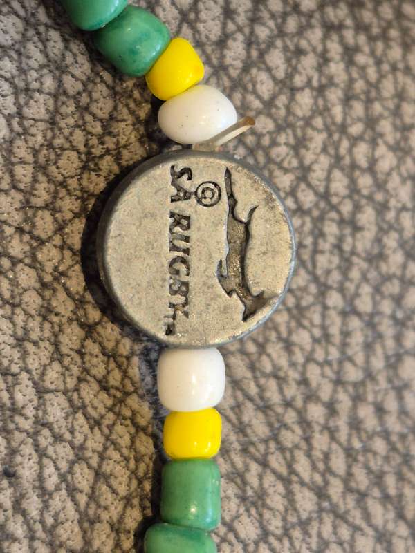 Official Springbok Rugby Bracelet. NO LONGER BEING MADE. COLLECTIBLE.