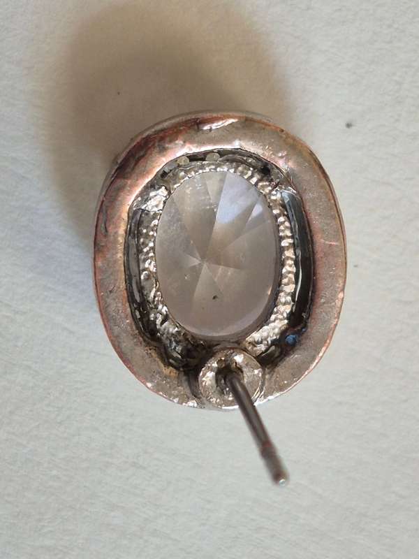 STUNNING stud single earring rhinestone 21 stone,  Simulated 3 carat diamond,  silver,  Vintage.