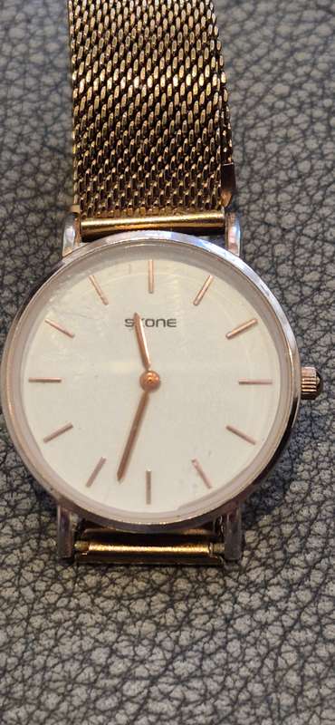 Skone Camden Ladies Watch. 7435L. Rose Gold and White . All Stainless Steel.  Water Resistant. Works
