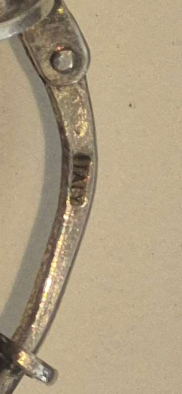 LOVELY large Italy 925 Sterling Silver Candy Twist Hoop Single Earring. 2.1 gram! Excellent cond.
