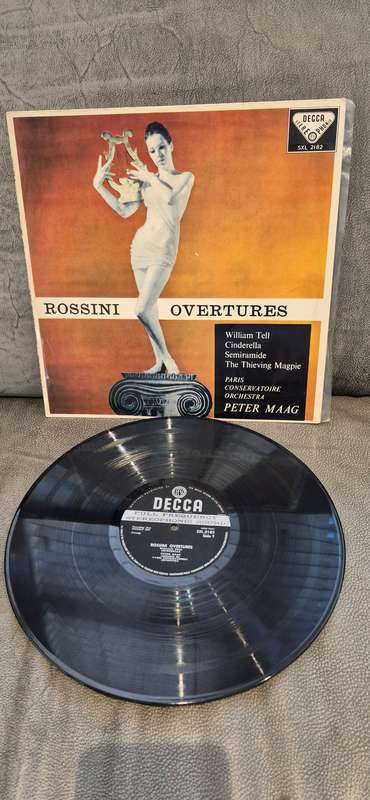 Rossini Overtures. Peter Maag and Paris Conservatoire Orchestra. SXL 2182. Wide Band. LP.