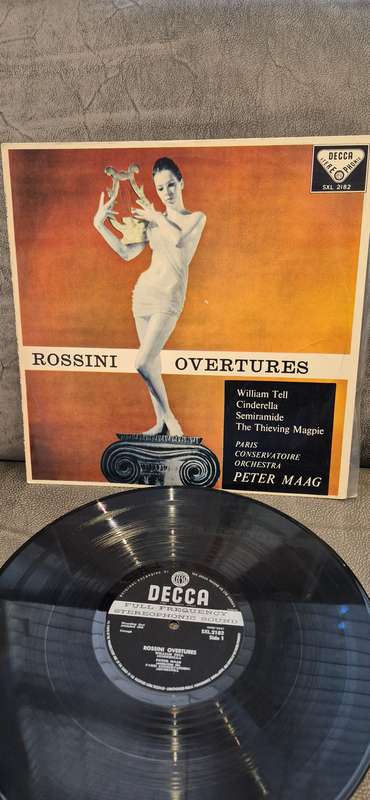 Rossini Overtures. Peter Maag and Paris Conservatoire Orchestra. SXL 2182. Wide Band. LP.