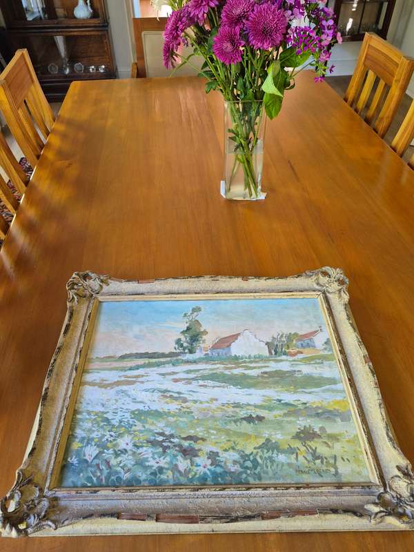 Frank Spears . Original Oil Painting of Spring at Lynedoch ( Stellenbosch ). In original frame.