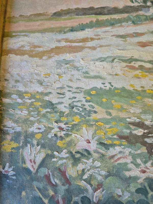 Frank Spears . Original Oil Painting of Spring at Lynedoch ( Stellenbosch ). In original frame.