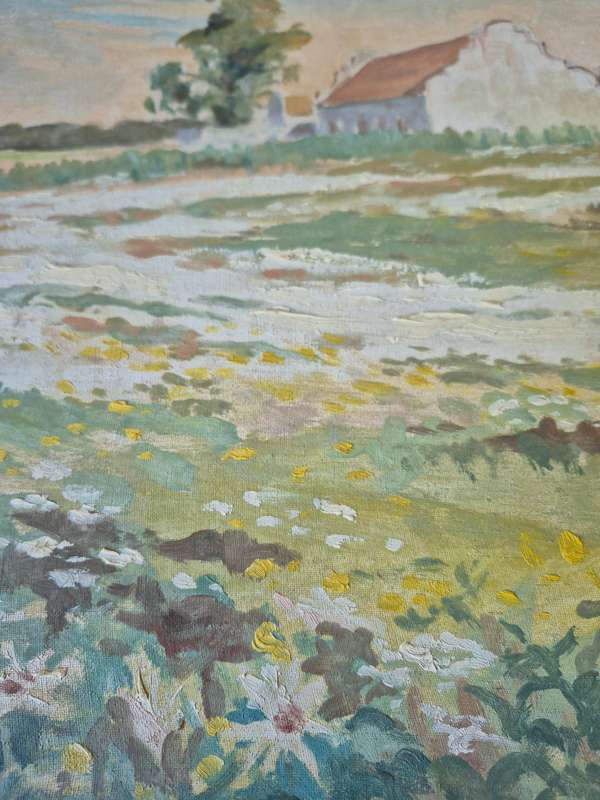 Frank Spears . Original Oil Painting of Spring at Lynedoch ( Stellenbosch ). In original frame.