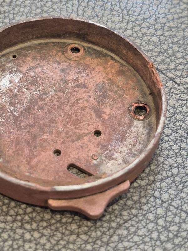Swiss Solid Brass Clock Case Marked L. Sandoz-Vuille Swiss  For Part. 1908-1928.