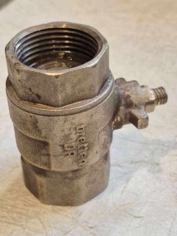 Ball Valve Bretten DR  PN 20 DN 25 Diameter 25mm.  Chrome Ball. All Metal. Apertures 30  mm.