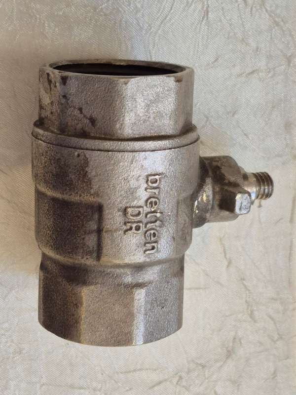 Ball Valve Bretten DR  PN 20 DN 25 Diameter 25mm.  Chrome Ball. All Metal. Apertures 30  mm.