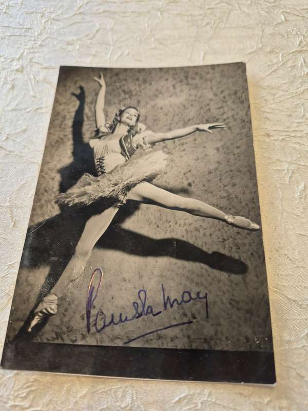 Signed Ballet Photograph. HAND SIGNED BY PAMELA MAY.  RARE!