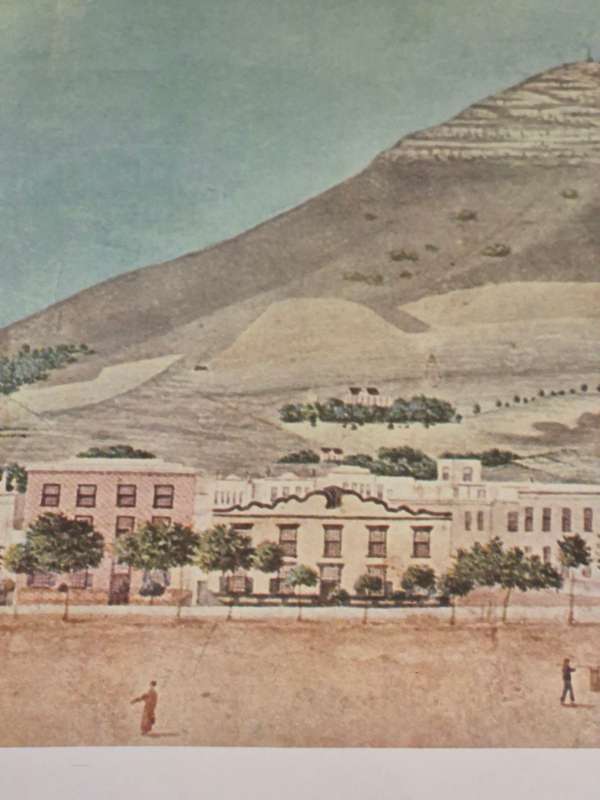Josephus Jones (1768-1811). View of Grand Parade, Cape Town, 1808. Large Colour Print.