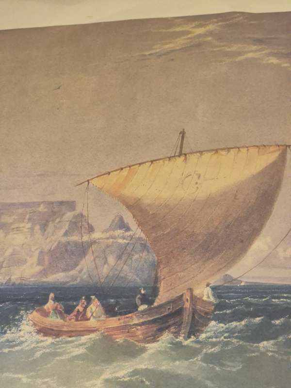 James Webb. Ferrying Passengers, Table Bay, 1852.  NUMBERED 9 OF LIMITED EDITION OF 250
