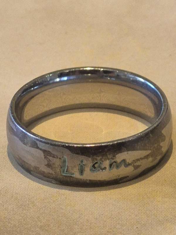 Camo Man Ring LIAM engraved personalized COMFORT FIT. CAmouflage.