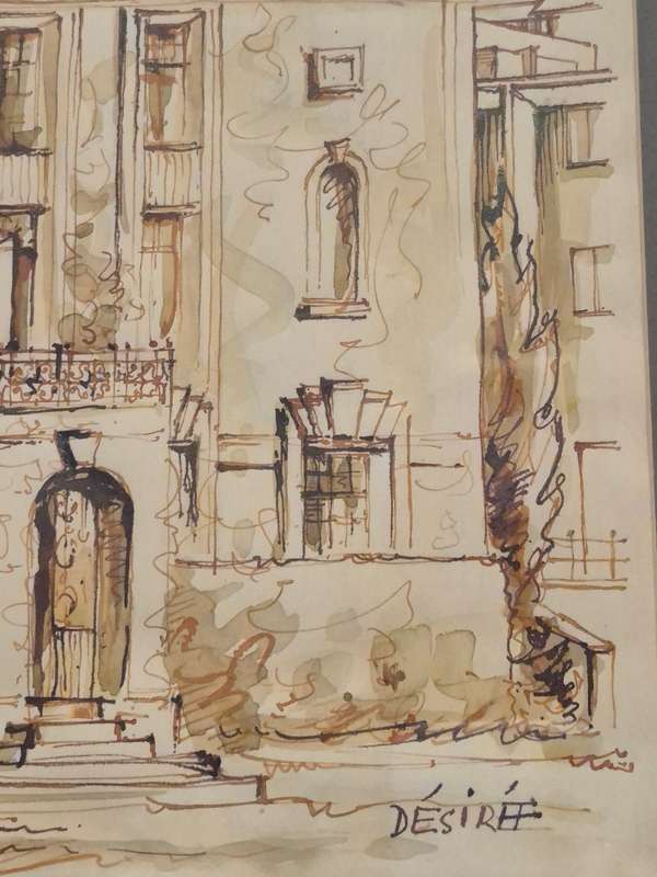 Desiree Picton-Seymour (1923-1991) . ORIGINAL pen ink and wash drawing of Zoology Building, UCT