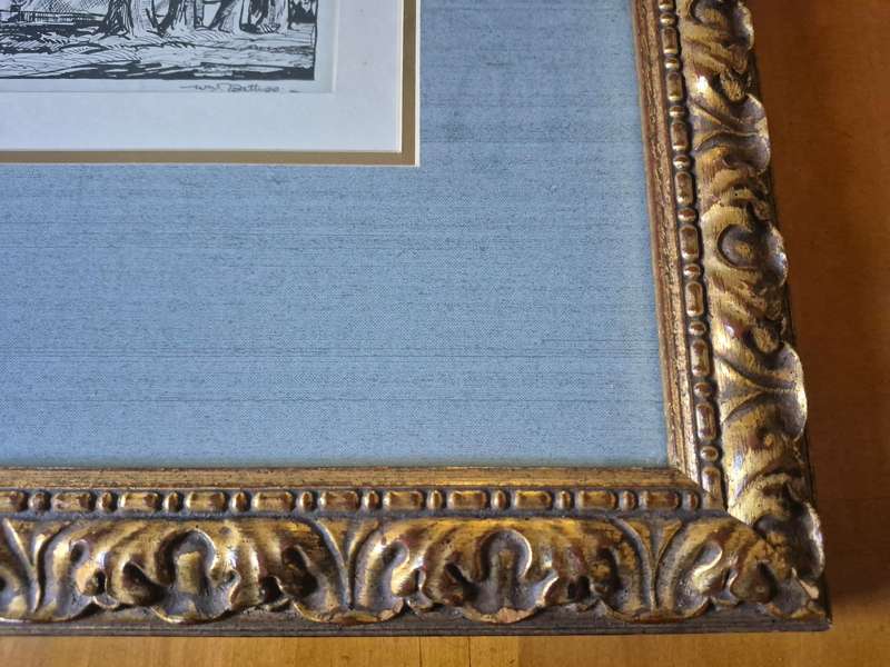 Walter Battiss HAND SIGNED AND TITLED Jonkershoek, Cape. Framed. SCARCE!