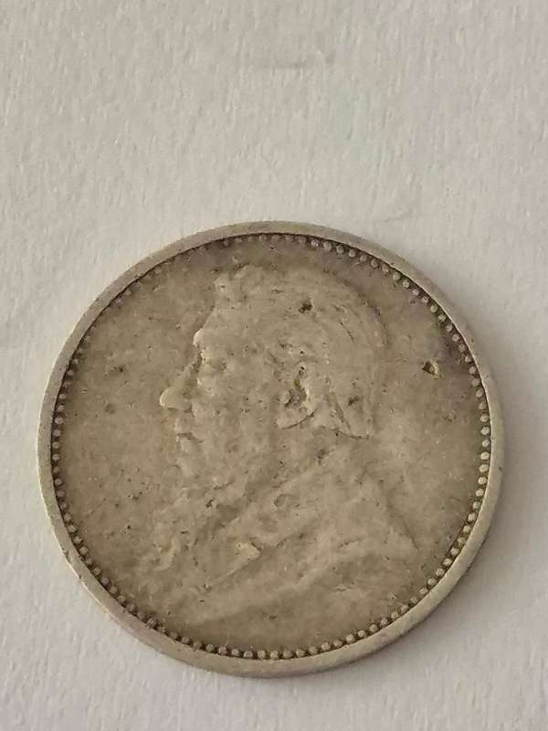 1895 Threepence 3d ZAR Zuid Afrikaanse Republiek. Solid Silver.