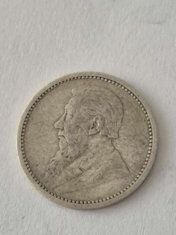 1895 Threepence 3d ZAR Zuid Afrikaanse Republiek. Solid Silver.