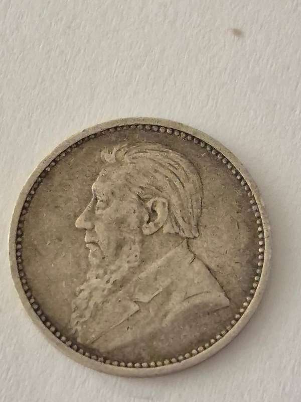 1894 Threepence 3d ZAR Zuid Afrikaanse Republiek. Solid Silver.