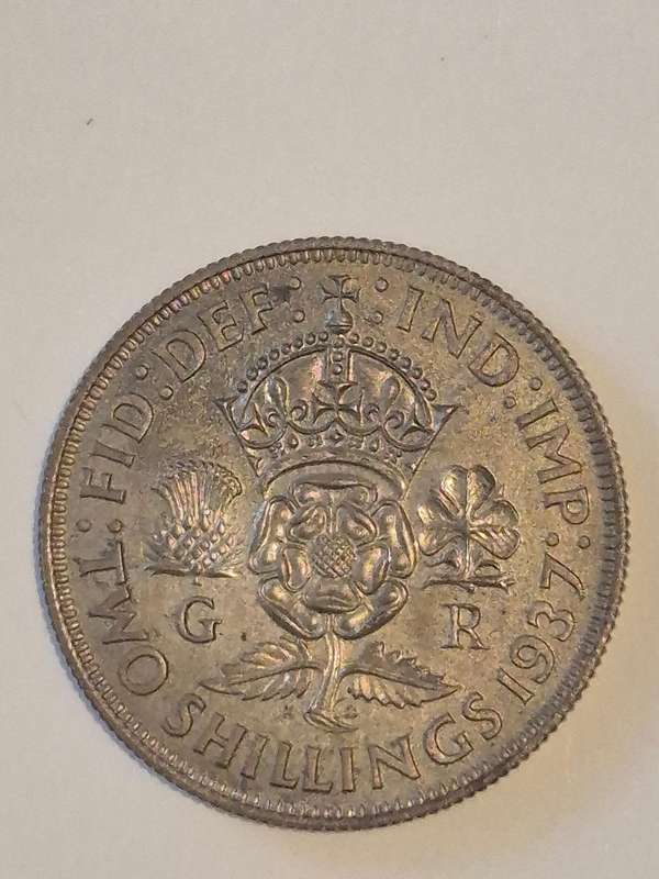 1937 2 Shillings Silver SPECIMEN COIN!
