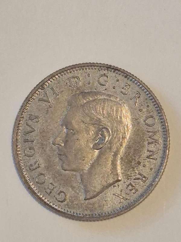 1937 2 Shillings Silver SPECIMEN COIN!