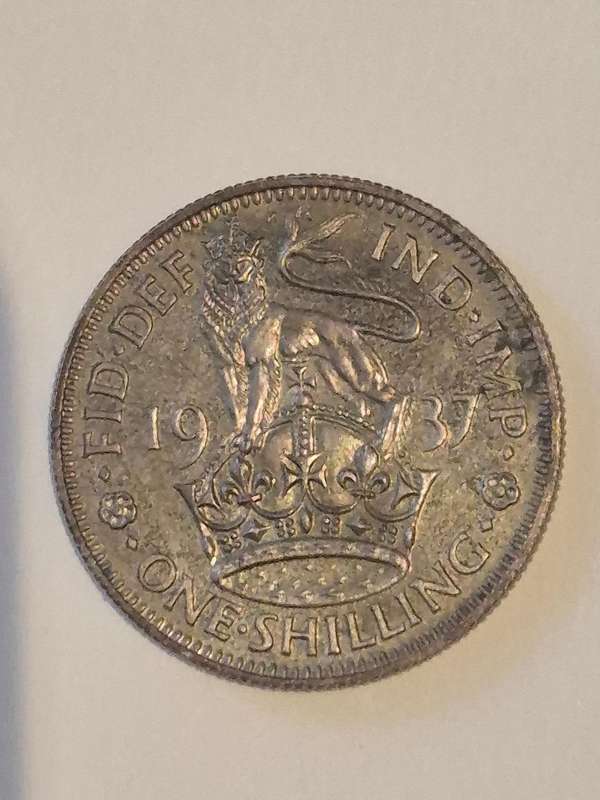 1937  1 Shilling Silver SPECIMEN COIN!