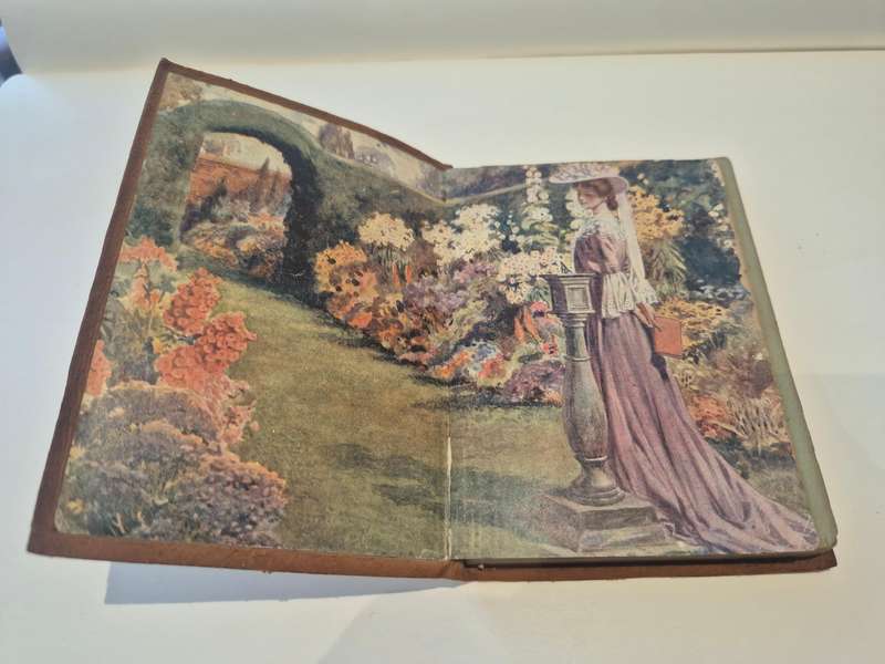 Old Christmas. by Irving. Illustrated by Charles Pears. FULL SUEDE LEATHER MINIATURE BOOK