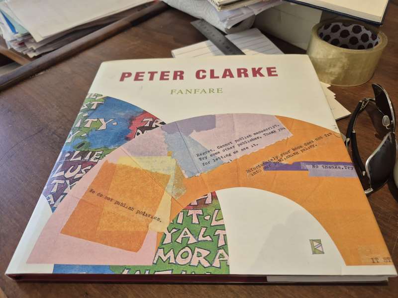Fanfare by  Clarke, Peter. VERY RARE BOOK OF HIS LIMITED ARTWORK ON FANS. NEW CONDITION.