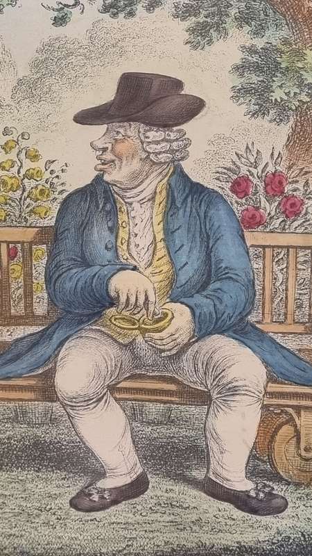 Delicious Weather. Original Hand Coloured copper plate etching. Gillray, James ( 1757-1815 )