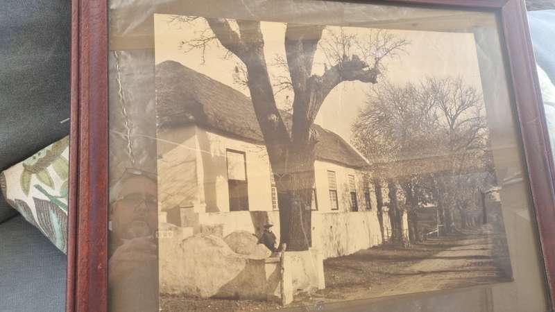 Arthur Elliott . The Swellendam Drostdy circa 1905 . Cape Dutch 1747 Building with Little Boy. LARGE