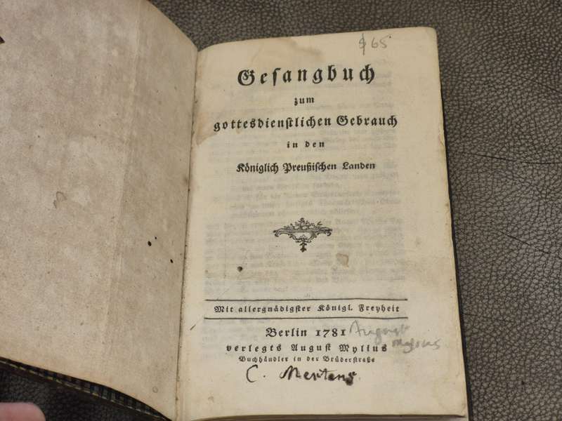 1781!!  Gesangbuch zum gottesdienstlichen Gebrauch in den Koniglich Preussischen Landen