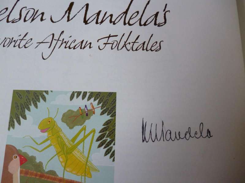 SIGNED by Nelson Mandela. Favorite African Folktales.