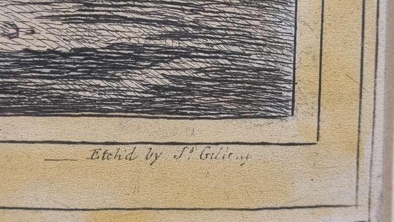 Raw Weather. Original Hand Coloured Copper Plate Eching. Gillray, James ( 1757-1815 )