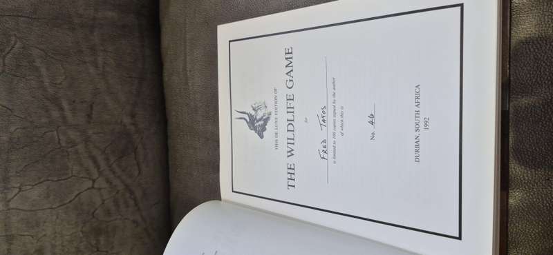 The Wildlife Game. De Luxe Edition No. 46 of 100 Signed by Author. Thomson, Ron