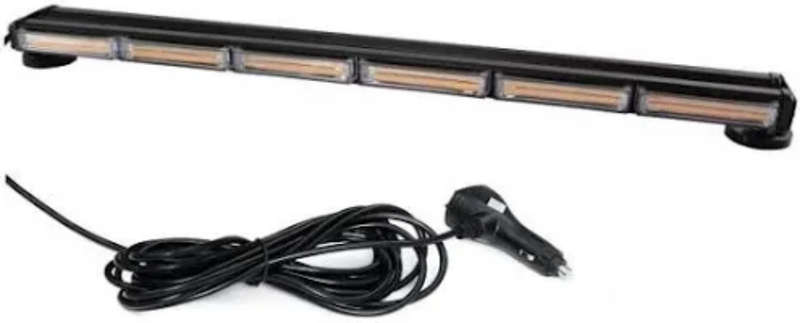 90CM 12-COB MAGNET ROOF STROBE WARNING LIGHT BAR WHITE