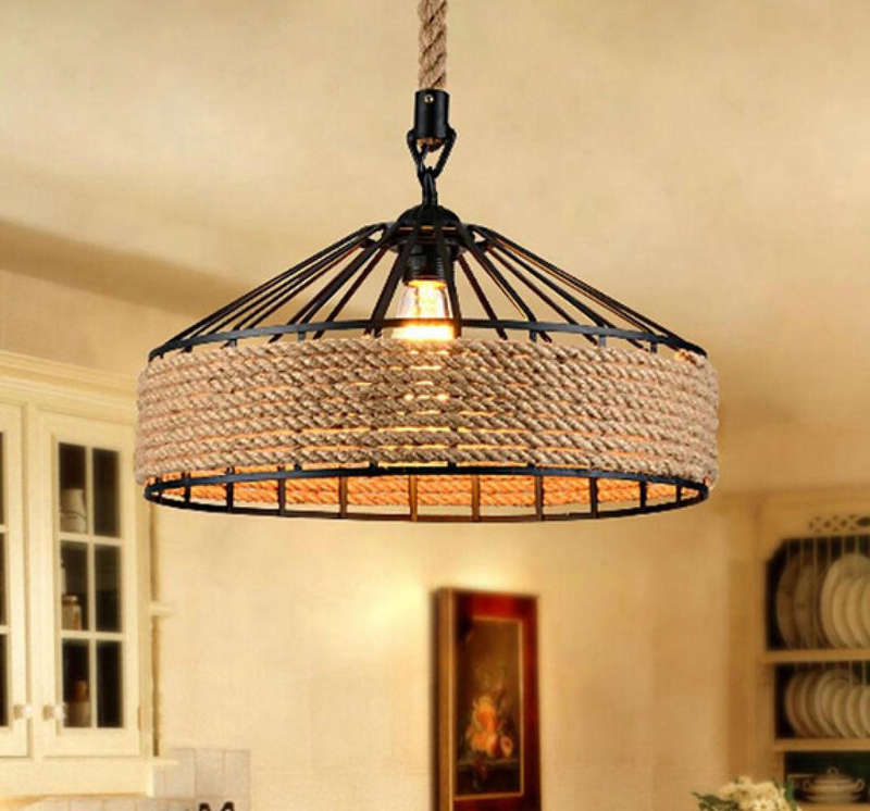 Vintage Rope Pendant Chandelier