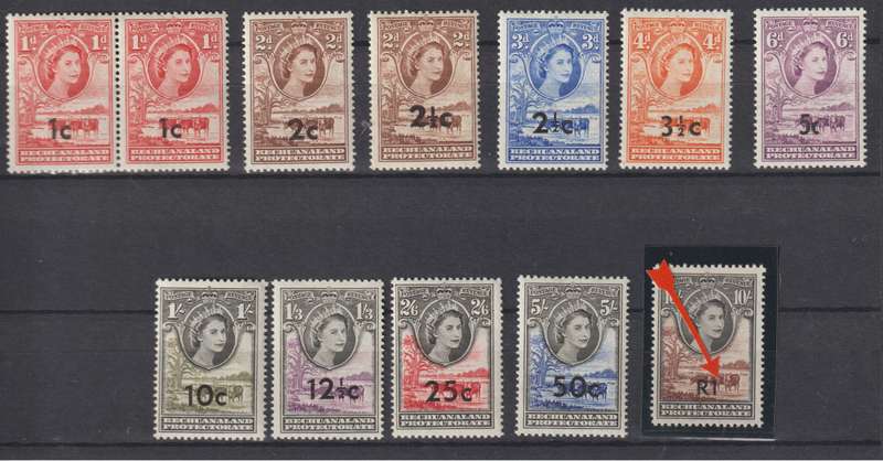 Bechuanaland 1955 - 1961 QE2 C/Sets CV R 4000.00, See Scans!!!