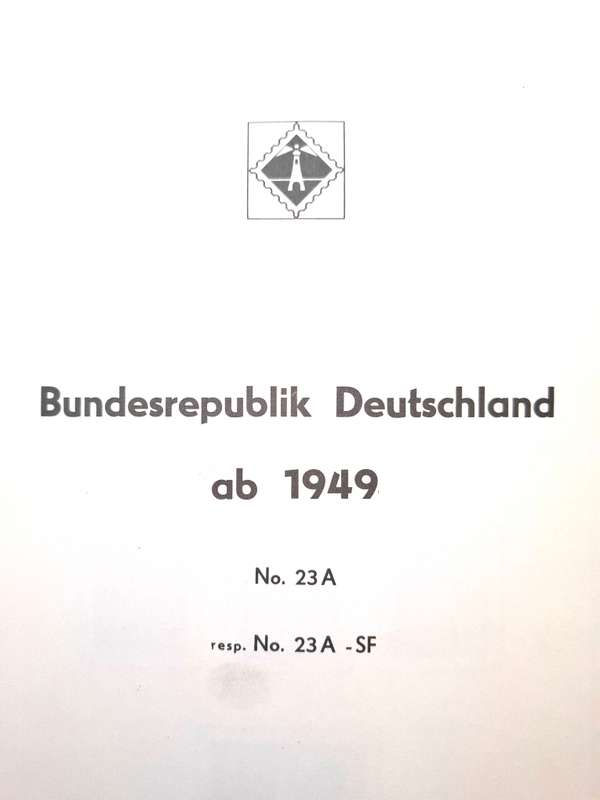 Deutsches Bund 1949 to 1990 Preprinted album mostly complete with used stamps - see images