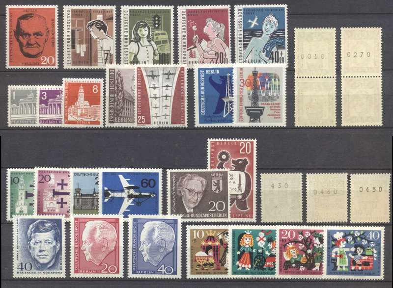 Berlin Bundespost 1950s/60s selection - Fresh MLH