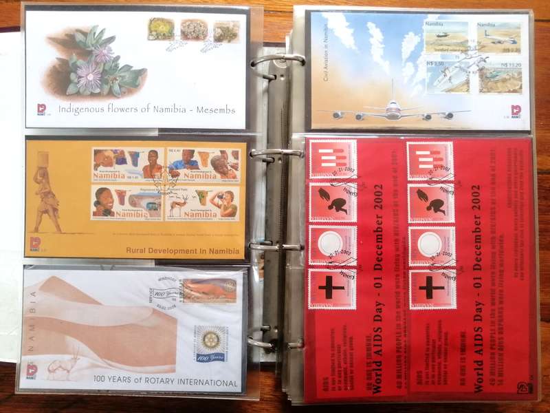 Namibia / SWA 130+ fresh covers in 3 leaf binder album