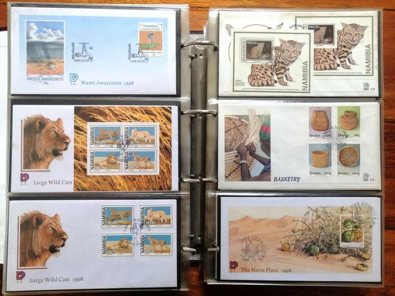 Namibia / SWA 130+ fresh covers in 3 leaf binder album