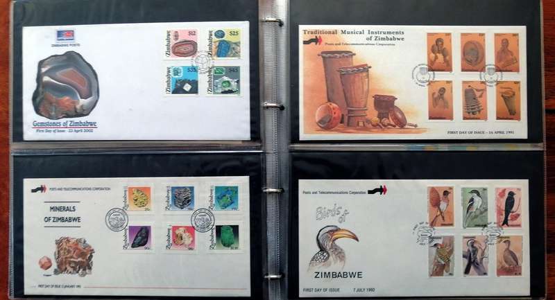 Zimbabwe & Rhodesia 56 x fresh covers in album - see scans