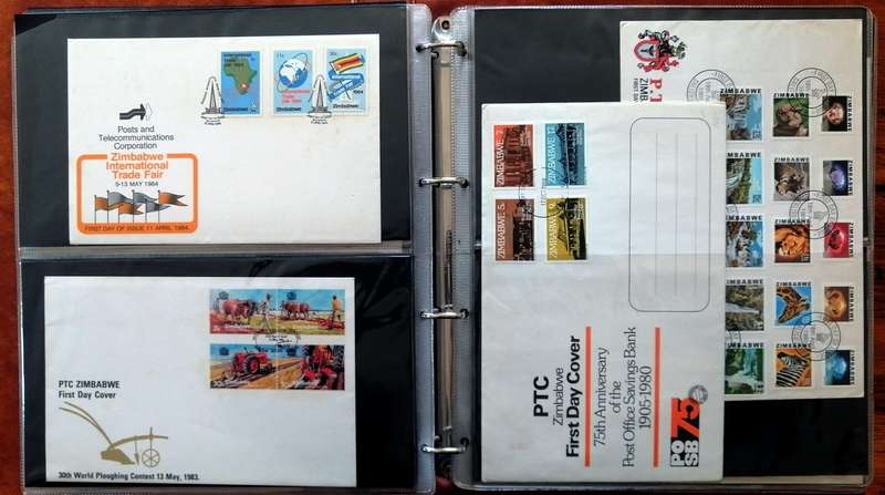 Zimbabwe & Rhodesia 56 x fresh covers in album - see scans