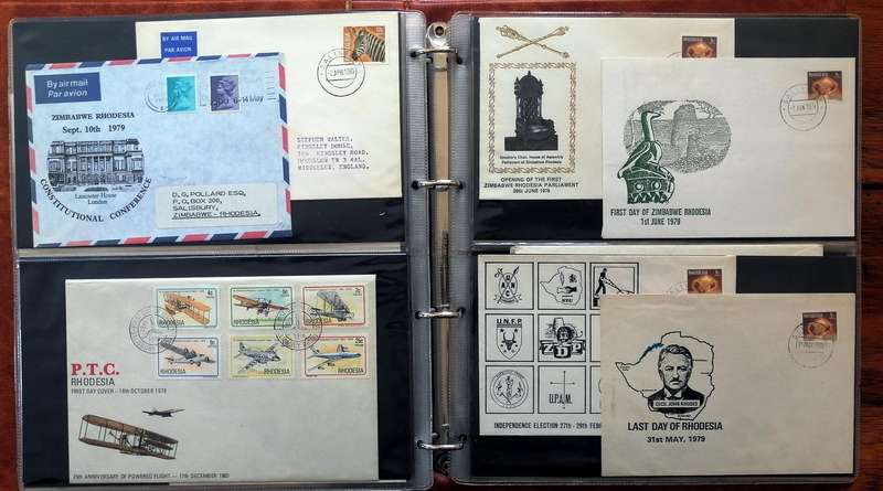 Zimbabwe & Rhodesia 56 x fresh covers in album - see scans