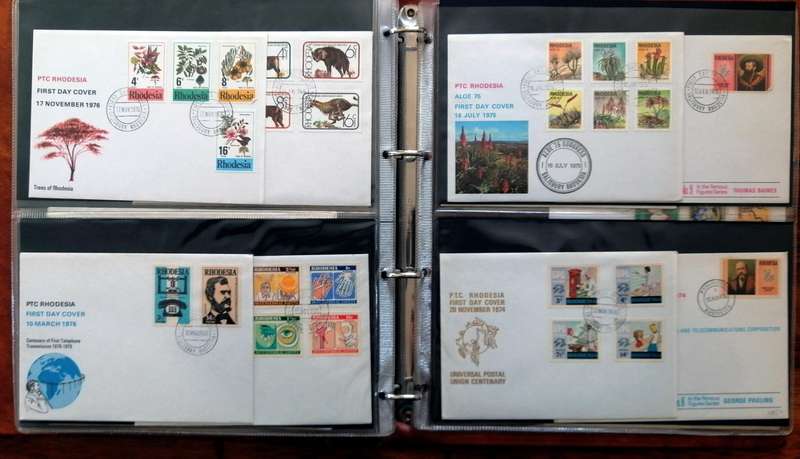 Zimbabwe & Rhodesia 56 x fresh covers in album - see scans