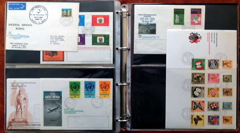Zimbabwe & Rhodesia 56 x fresh covers in album - see scans