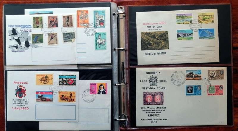Zimbabwe & Rhodesia 56 x fresh covers in album - see scans
